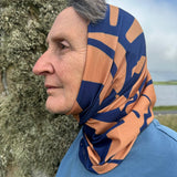Time Team Neck Tube Scarf - Navy & Amber