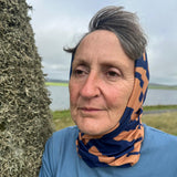 Time Team Neck Tube Scarf - Navy & Amber