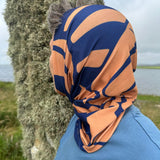 Time Team Neck Tube Scarf - Navy & Amber