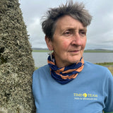 Time Team Neck Tube Scarf - Navy & Amber