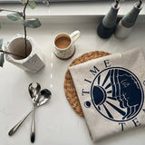 Linen Tea Towel - Time Team Logo