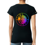 Women's Time Team Multi Colour Logo T-Shirt - Black