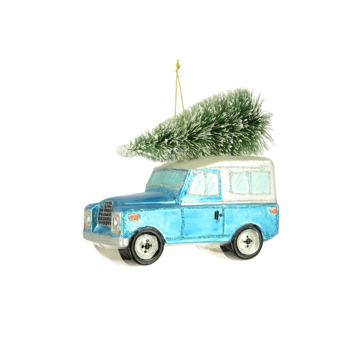 Land Rover Decoration Glass Land Rover Christmas Decoration – Time Team