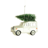 Glass Land Rover Christmas Decoration