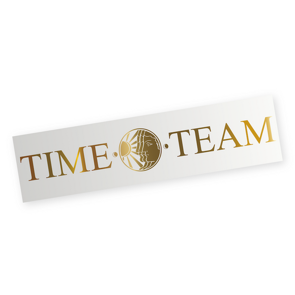 Time Team Gold Banner Sticker