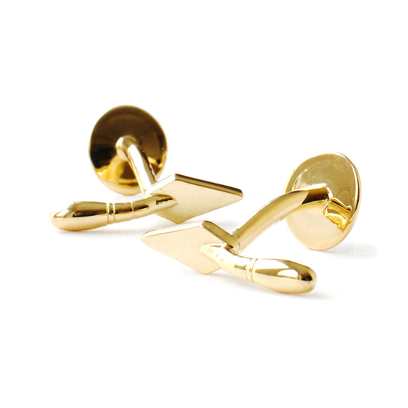 Gold Archaeology Trowel Cuff Links (Ontogenie, Kimberly Falk Collection)