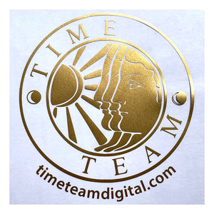 Time Team Gold Window Sticker
