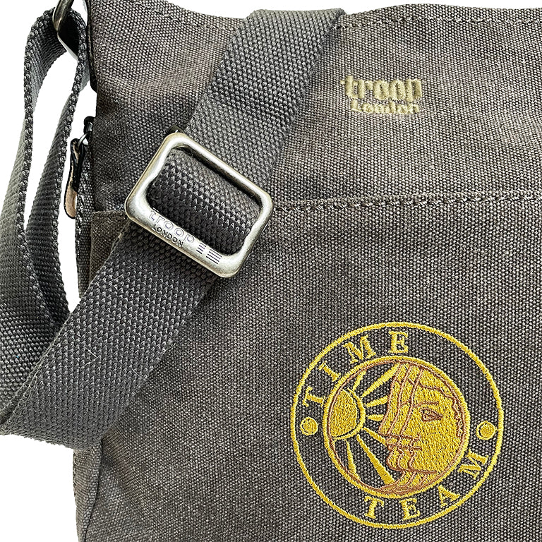 Canvas Crossbody Shoulder Bag - Charcoal – Time Team