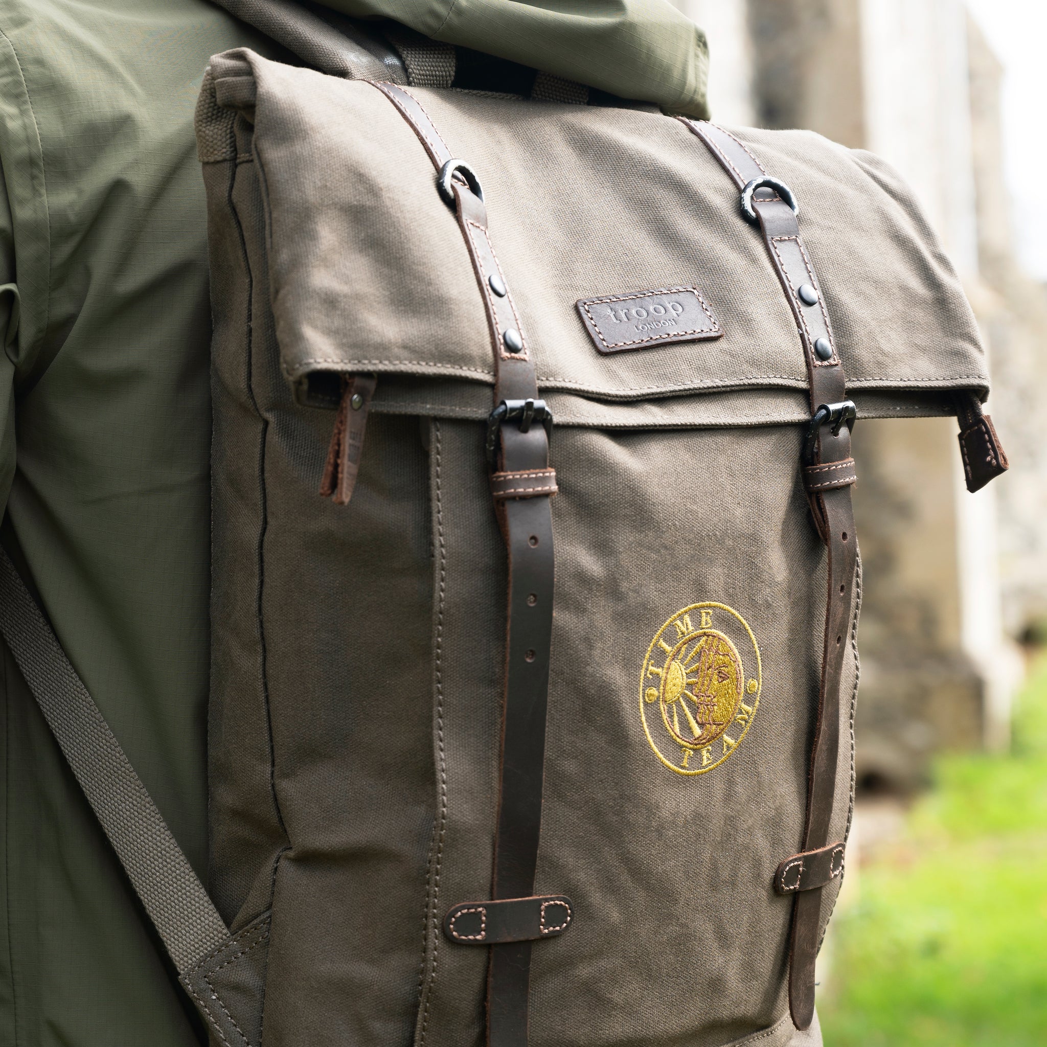 american crew backpack canvas leather okpta1519426 0973628 Large Waxed Canvas Laptop Backpack
