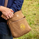 Canvas Crossbody Shoulder Bag - Brown