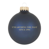 Time Team Glass Bauble - Navy & Gold