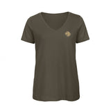 Women's Time Team V-Neck Organic T-Shirt - Olive